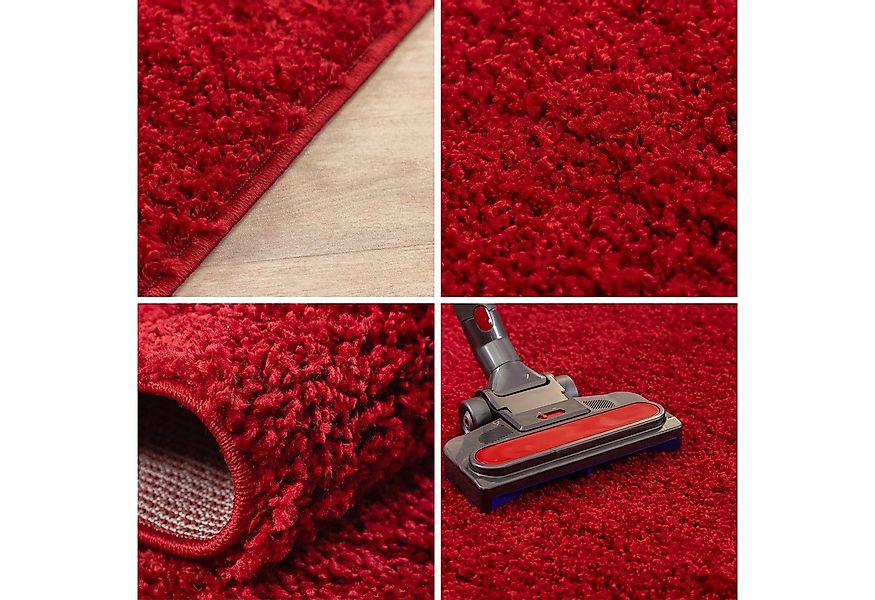 SIMPEX24 Teppich Unicolor - Einfarbig, Rund, Höhe: 30 mm, Einfarbig Shaggy günstig online kaufen