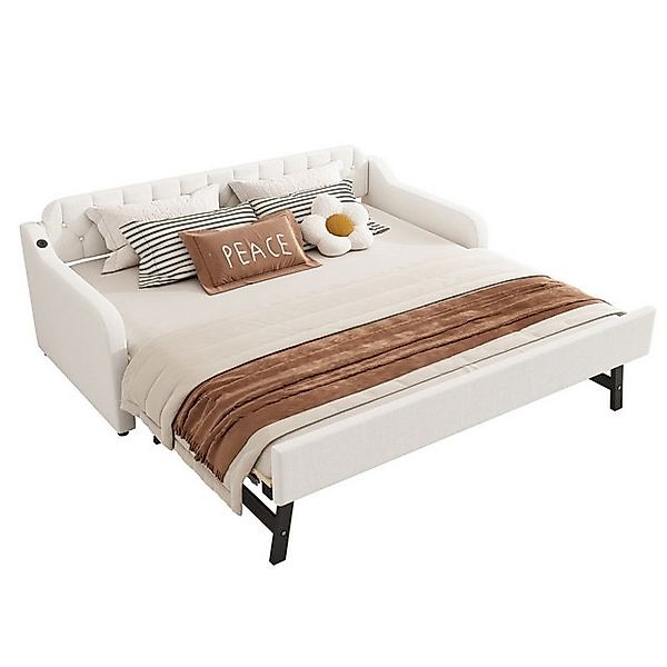 FUROKOY Schlafsofa Schlafsofa 90x200cm, Tagesbett, mit ausziehbares Rollbet günstig online kaufen