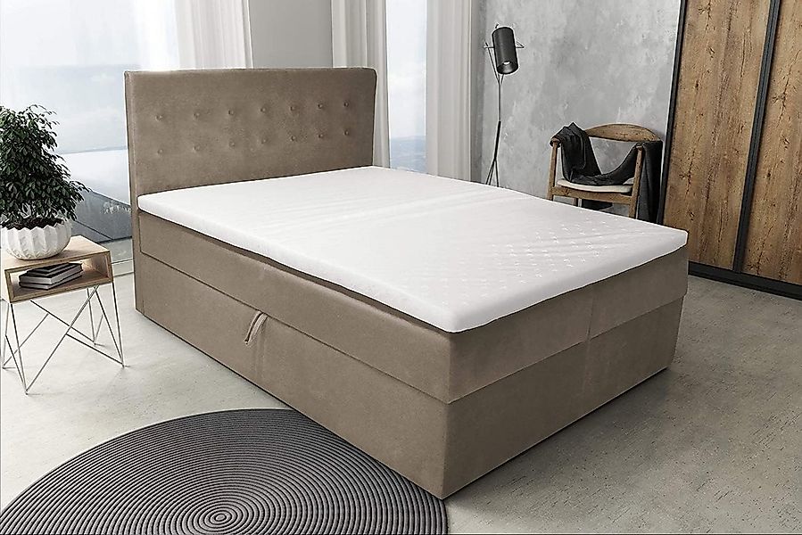 Best for Home Boxspringbett S Deluxe mit Bettkasten Bonellfederkern inkl. 4 günstig online kaufen