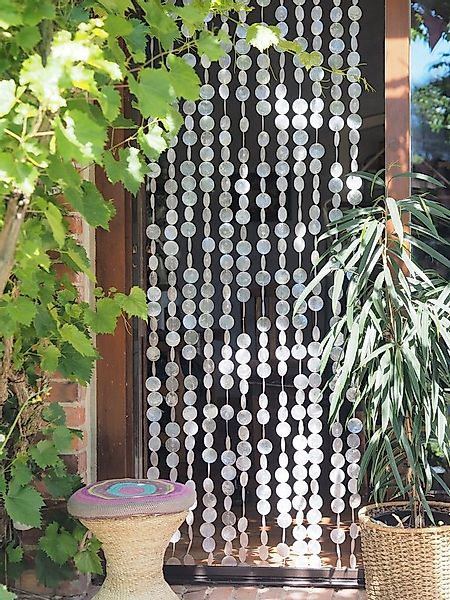 Guru-Shop Vorhang Exotischer Muschelvorhang aus Capiz, Windspiel,.. günstig online kaufen