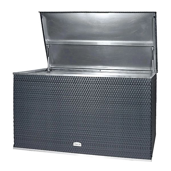 Wilk Aufbewahrungsbox m. Gasdruckfedern in Rattanoptik 61 x 118 x 64 Anthra günstig online kaufen
