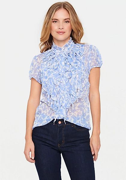 Saint Tropez Rüschenbluse LiljaSZ Crinkle SS Shirt günstig online kaufen