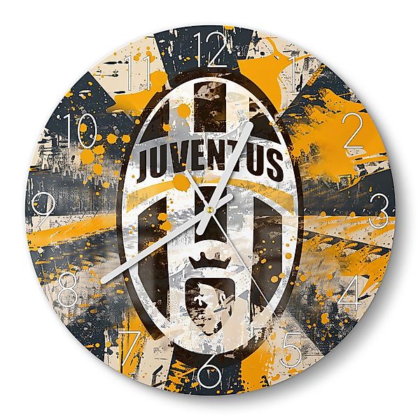 DEQORI Wanduhr 'Wappen Juventus Turin' (Glas günstig online kaufen