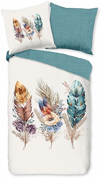 good morning Wendebettwäsche »Via«, 100% Baumwolle, 135x200, Reißverschluss günstig online kaufen