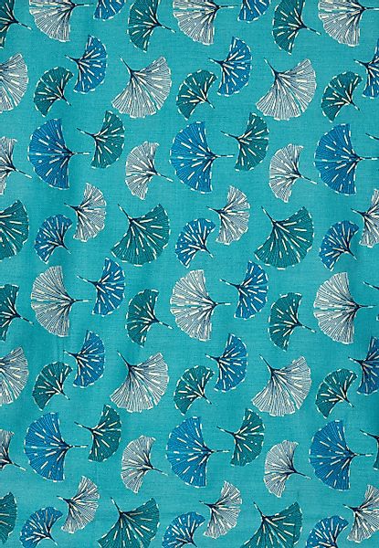 Caspar Modeschal SC516 Damen Schal mit Ginko Blatt Print und goldenen Akzen günstig online kaufen