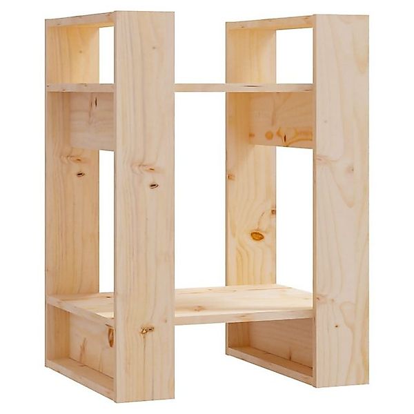 vidaXL Bücherregal Bücherregal/Raumteiler 41x35x57 cm Massivholz Kiefer, 1- günstig online kaufen