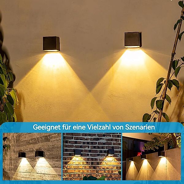 BlingBin Außen-Wandleuchte Solar Wandlampe Außen Wasserdichte günstig online kaufen
