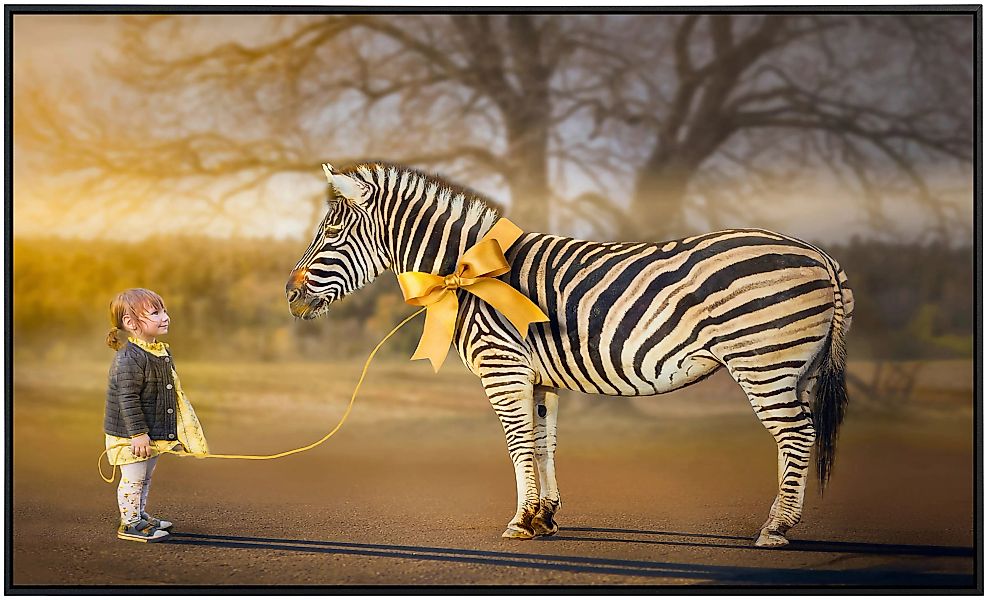 Papermoon Infrarotheizung »Mädchen mit Zebra« günstig online kaufen