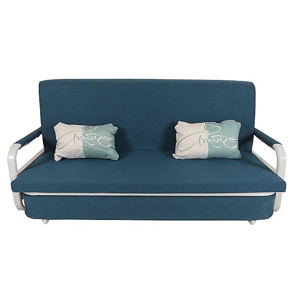 MCW Schlafsofa M83 Stoff/Textil Dunkelblau 190x185cm günstig online kaufen