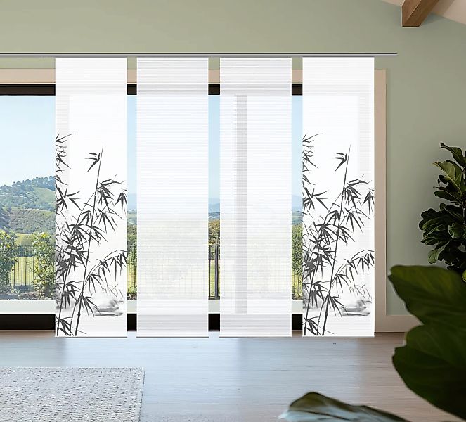 HOME in green Schiebegardine "RUFUS" Paneelwagen 4 Stk. tlg. Bambusoptik, S günstig online kaufen