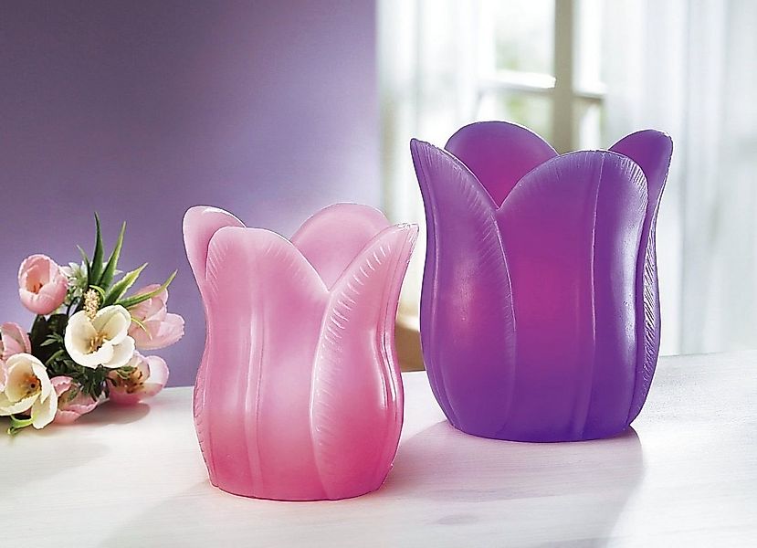 Luna24 simply great ideas... LED Dekolicht LED Kerze Tulpe, 2er Set, ohne B günstig online kaufen