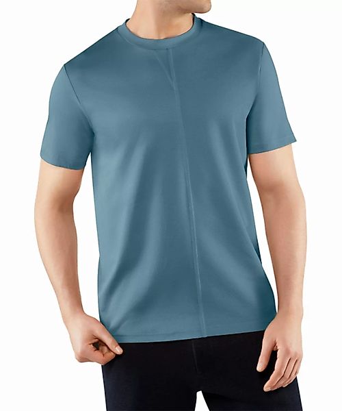 FALKE Herren T-Shirt Rundhals, M, Blau, Uni, Baumwolle, 62041-644303 günstig online kaufen
