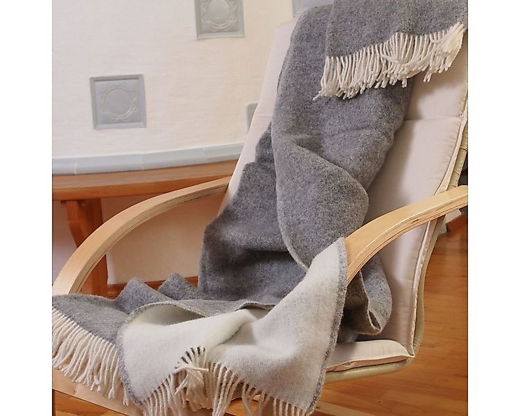 Wohndecke Mara, Island Wollparadies, Kuscheldecke aus Schurwolle, mit Frans günstig online kaufen
