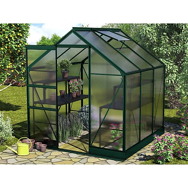 Vitavia Gewächshaus Apollo 3800 Smaragd 3,8 m² inkl. Fundament günstig online kaufen
