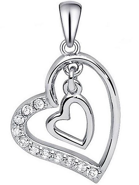 Goldene Hufeisen Herzanhänger Herz Anhänger aus 925 Silber mit Zirkonia Kri günstig online kaufen