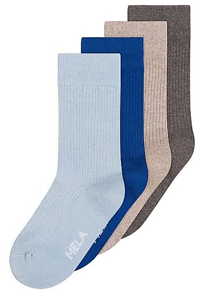 MELA Socken Gerippte Socken 4 Paare Ohne Polyester & Polyamid. Das Elasthan günstig online kaufen