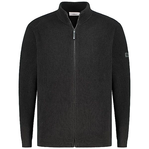 s.Oliver Strickjacke aus Baumwolle Farbe schwarz Größe: 5XL günstig online kaufen