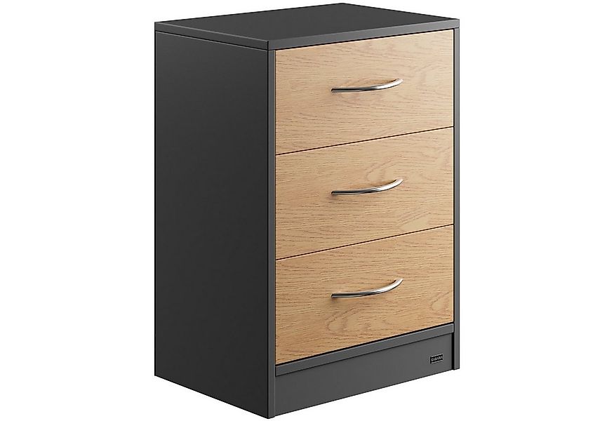 Casaria Nachttisch Eloise (1-St), mit 3 Schubladen Kabelführung Wandbefesti günstig online kaufen