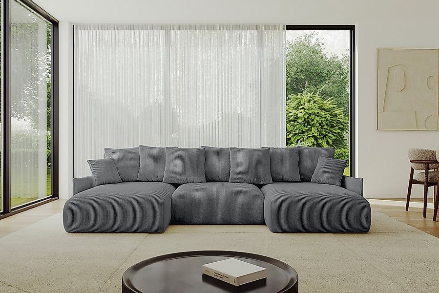 ALTDECOR Wohnlandschaft ONESK-U-v1, Couch mit Schlaffunktion, Wohnzimmer - günstig online kaufen
