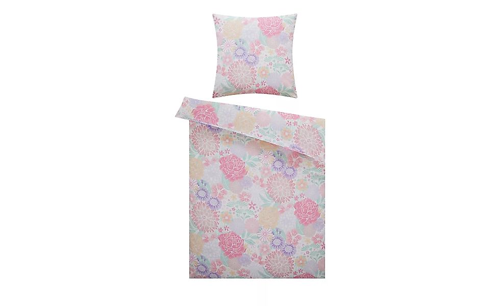 LAVIDA Renforce Bettwäsche  Floral - mehrfarbig - 100% Baumwolle - 135 cm - günstig online kaufen