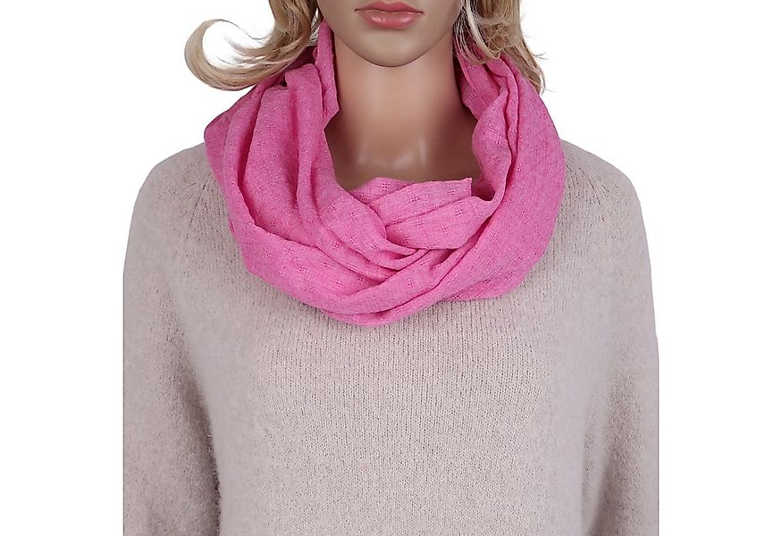 MIRROSI Loop Damen Schal Unifarbe mit Lochmuster Weich aus 100% Baumwolle, günstig online kaufen