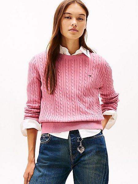 Tommy Jeans Strickpullover TJW CABLE ESSENTIAL SWEATER mit Zopfmuster günstig online kaufen