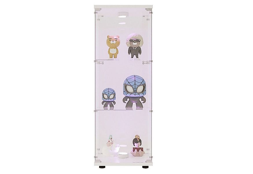 FUROKOY Glasvitrine Standvitrine, Modern Glas Vitrinenschrank mit Beleuchtu günstig online kaufen