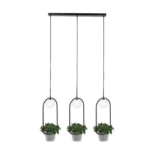 Lindby Pendelleuchte Orna 10012287 Modern in Schwarz aus Metall 3-flammig G günstig online kaufen