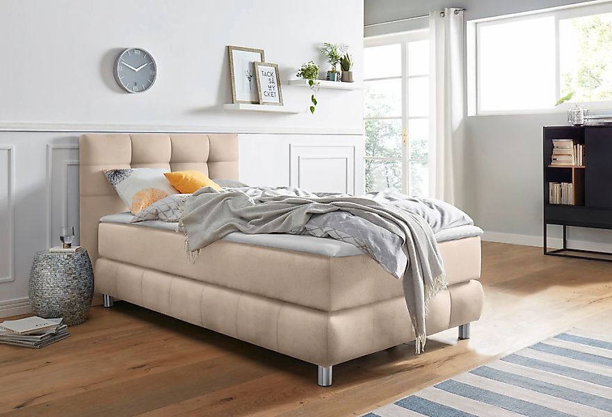 Home affaire Boxspringbett "Salo" incl. Topper, 6 Breiten, 2 Härtegrade, TF günstig online kaufen