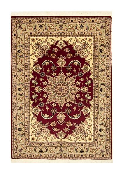 morgenland Teppich »Täbriz 50 Raj Teppich handgeknüpft rot«, rechteckig, ha günstig online kaufen
