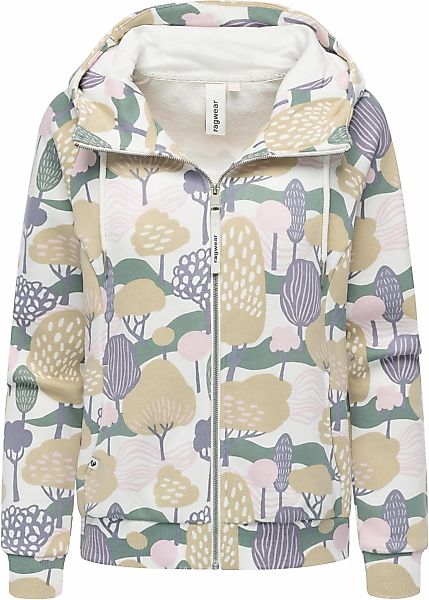 Ragwear Sweatjacke "Fllawia Print" modische Damen Zip-Jacke mit Allover-Pri günstig online kaufen