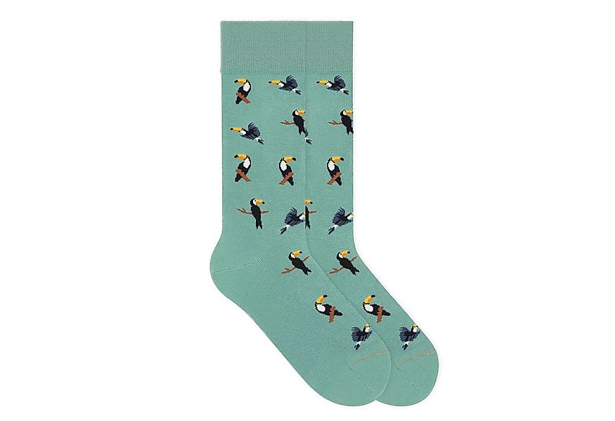 von Jungfeld Socken Tukan Bio-Baumwolle 35-46 Unisex (1-Paar, 1 Paar) Motiv günstig online kaufen