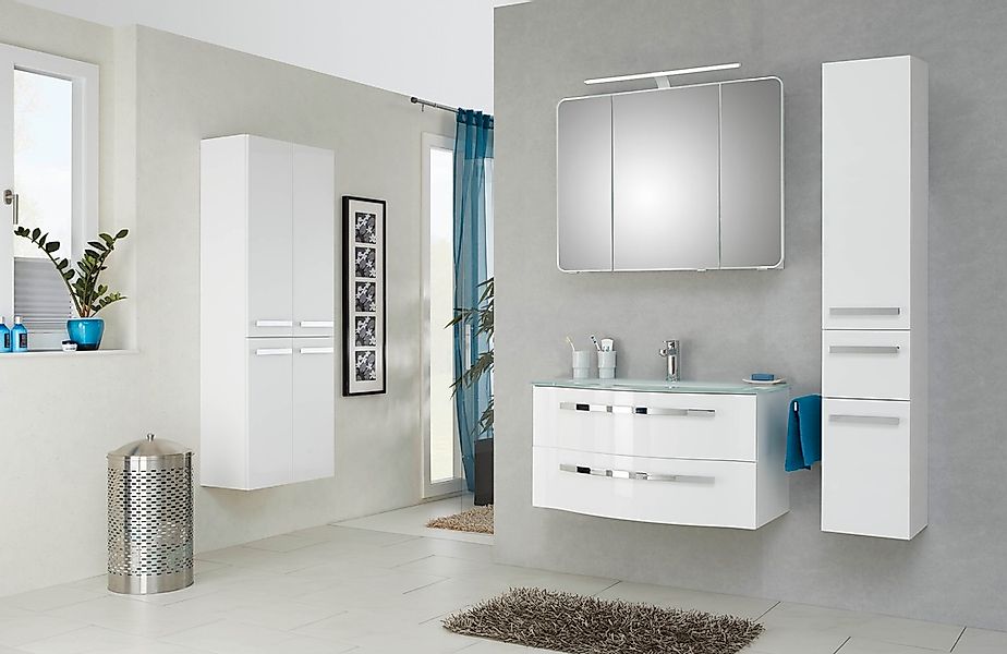 Saphir Hochschrank "Serie 4005 Badschrank 60 cm breit, mit 4 Türen, 4 Glas- günstig online kaufen