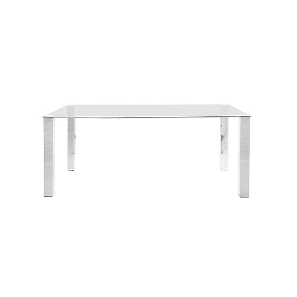 ebuy24 Krag Esszimmertisch 180 cm mit Glastischplatte und Chrom Gestell günstig online kaufen