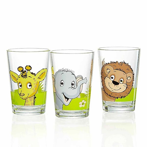 Ritzenhoff & Breker Kinderbecher "Kindergläser Dschungeltiere 205 ml 3er Se günstig online kaufen