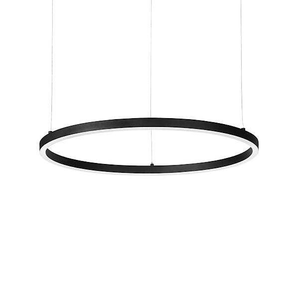 Ideal Lux LED-Hängelampe Oracle Slim Ø 90 cm schwarz 3.000 K günstig online kaufen