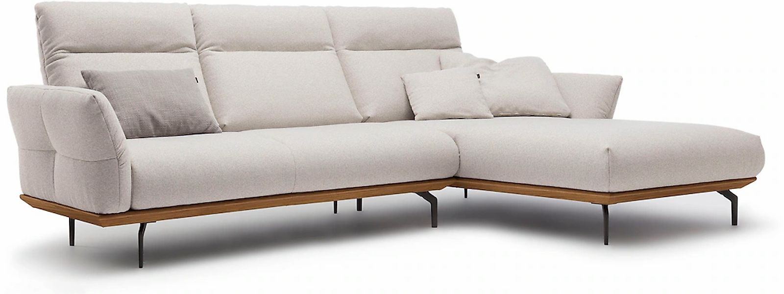 Creation BY ROLF BENZ Ecksofa »CR.460« Sockel in Nussbaum, Winkelfüße in Um günstig online kaufen