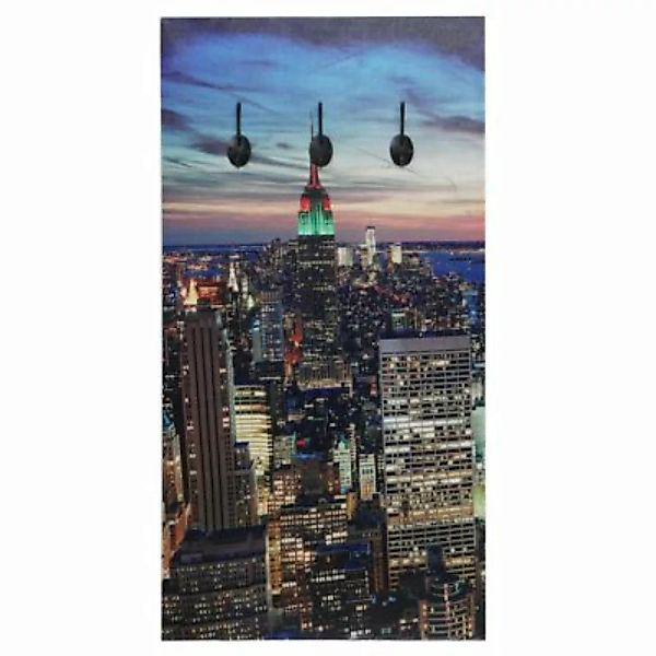 HWC Mendler Foto-Wandgarderobe mit 6 Haken, New York mehrfarbig günstig online kaufen