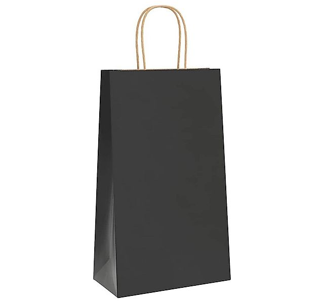 vidaXL Tragetasche Papiertragetaschen 250 Stk. mit Henkeln Schwarz 21x11x36 günstig online kaufen