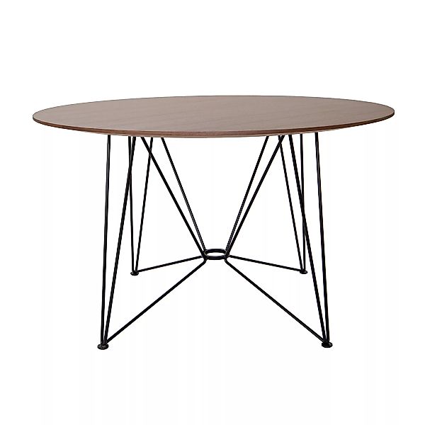 Acapulco Design - The Ring Table Esstisch Furnier Ø120cm - nussbaum, schwar günstig online kaufen