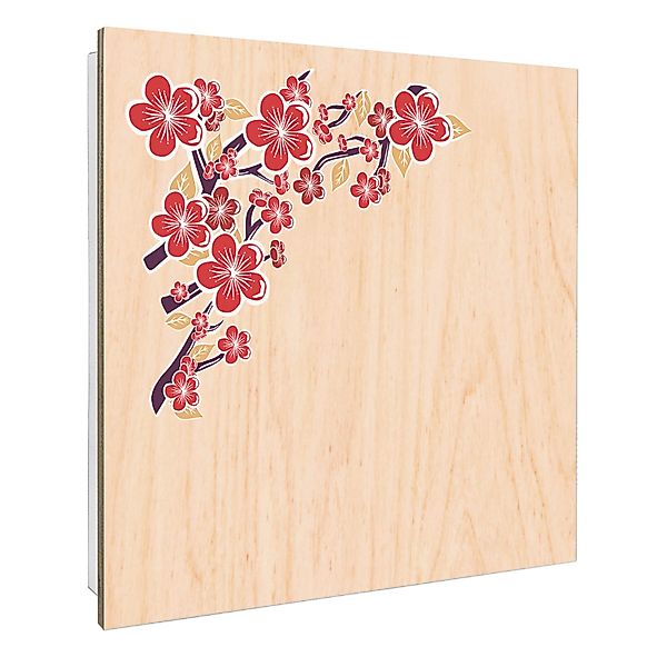 Banjado Großer Schlüsselbox Holz 30x30cm Weiß Scharnier Rechts 50 Haken Sch günstig online kaufen