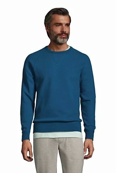Sweatshirt mit Waffelstruktur, Herren, Größe: XXL Normal, Blau, Jersey, by günstig online kaufen