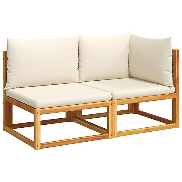vidaXL Loungesofa Gartensofa mit Kissen 2-Sitzer günstig online kaufen