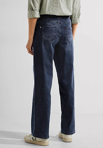 Cecil Weite Jeans Jeanshose Style Neele Blue Black Culotte Style günstig online kaufen