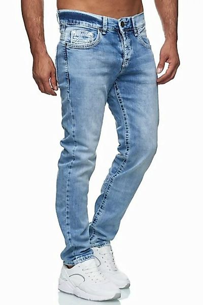 Baxboy Regular-fit-Jeans Herren Jeans Dicke Neon-Naht Straight Fit Denim St günstig online kaufen