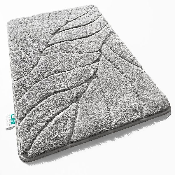 Kubus Duschmatte Elara, Badematte mit Blattstruktur, günstig online kaufen