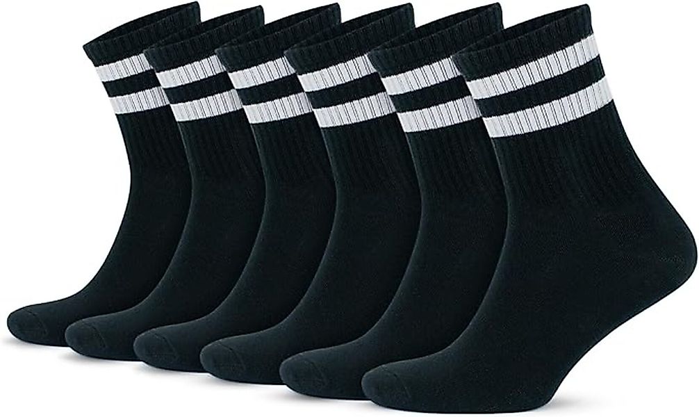 GoWith Tennissocken Retro Socken Freizeitsocken Gestreifte günstig online kaufen