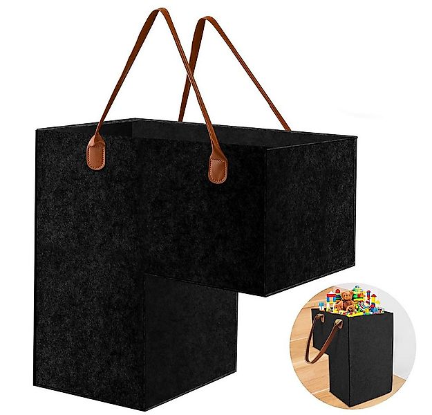 NUODWELL Treppenkorb Treppenkorb Stufenkorb Filz, Aufbewahrungsbox Mit Grif günstig online kaufen