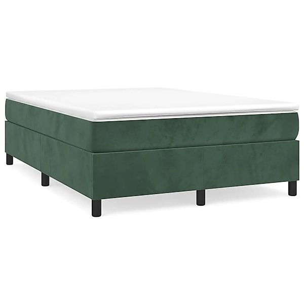 Vidaxl Boxspringbett Dunkelgrün 140x200 Cm Samt günstig online kaufen