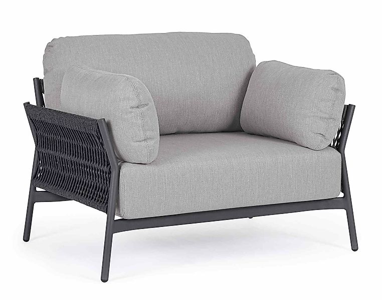 Bizzotto Gartensessel Pardis aus Aluminium, Anthrazit günstig online kaufen